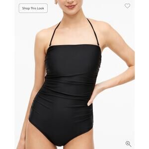 J.CREW Factory Strapless One Piece in Black NWT size Large